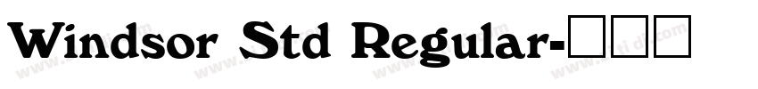 Windsor Std Regular字体转换